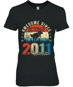 11 Years Old Dinosaur Awesome Since October 2011 11Th Birthday 2