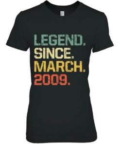 14 Years Old Shirt Gift- Legend Since March 2009 Vintage 1 14 Years Old Shirt Gift Legend Since March 2009 Vintage 2