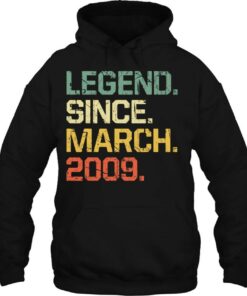 14 Years Old Shirt Gift- Legend Since March 2009 Vintage 2 14 Years Old Shirt Gift Legend Since March 2009 Vintage 3