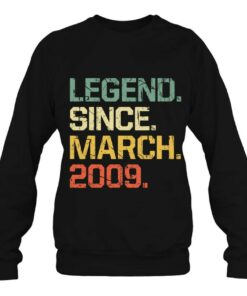 14 Years Old Shirt Gift- Legend Since March 2009 Vintage 3 14 Years Old Shirt Gift Legend Since March 2009 Vintage 4