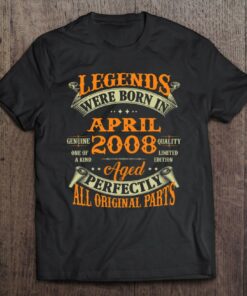 14Th Birthday Gift Legends Born In April 2008 14 Years Old 1