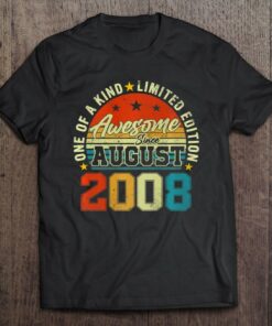 15 Years Old Awesome Since August 2008 15Th Birthday Retro 1