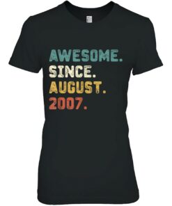 15 Years Old Gifts Awesome Since August 2007 15Th Birthday 2