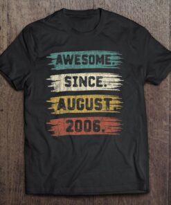 17 Years Old Gift Awesome Since August 2006 17Th Birthday 1