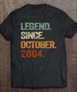 18Th Birthday Gift 18 Years Old Legend Since October 2004 Retro 1