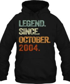 18Th Birthday Gift 18 Years Old Legend Since October 2004 Retro 3