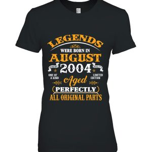 18Th Birthday Tee Legends Born In August 2004 18 Years Old 2