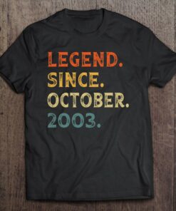 19 Years Old Gifts 19Th Birthday Legend Since October 2003 Years 1