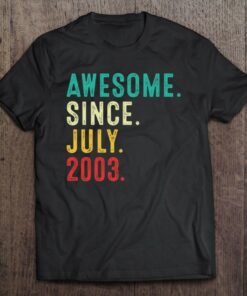 19Th Birthday 19 Years Old Vintage Awesome Since July 2003 1