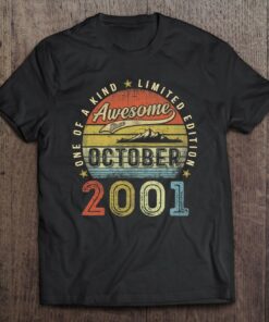 22Nd Birthday Gift Awesome Since October 2001 22 Years Old 1