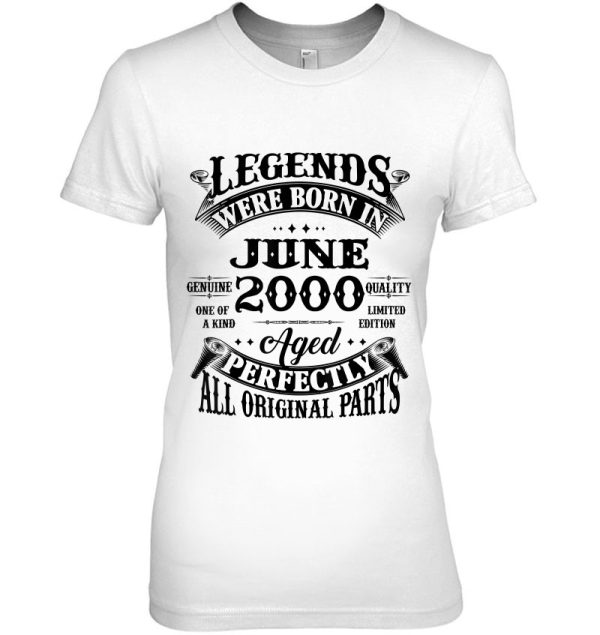 22Nd Birthday Gift Legends Born In June 2000 22 Years Old