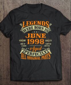 25Th Birthday Gift Legends Born In June 1998 25 Years Old 1