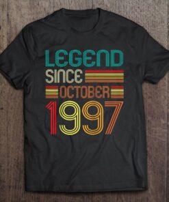 25Th Birthday Legend Since October 1997 Retro 25 Years Old Raglan Baseball 1
