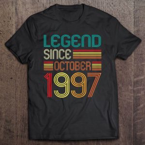 25Th Birthday Legend Since October 1997 Retro 25 Years Old Raglan Baseball 1