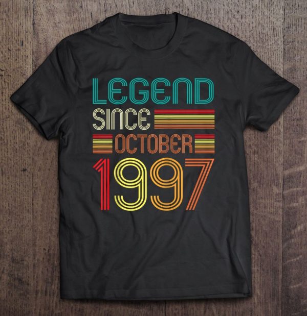 25Th Birthday Legend Since October 1997 Retro 25 Years Old Raglan Baseball