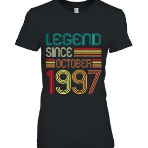 25Th Birthday Legend Since October 1997 Retro 25 Years Old Raglan Baseball