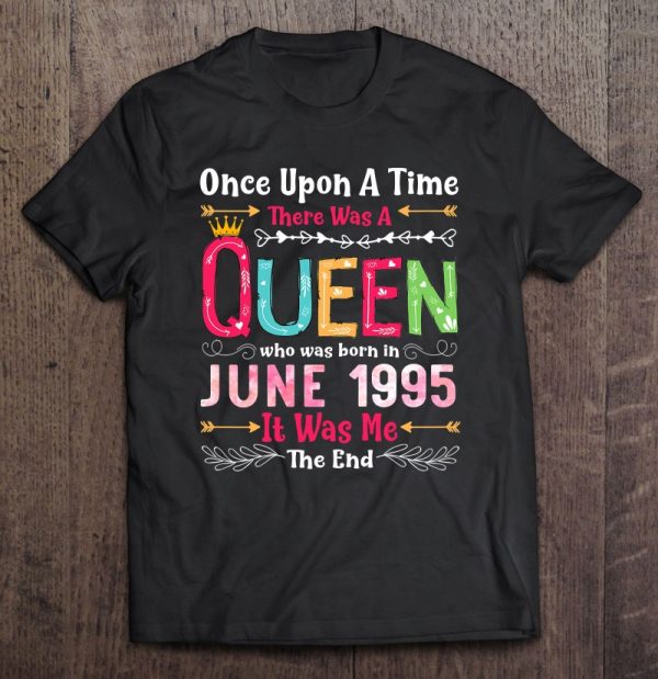 27 Years Old Birthday Girls 27Th Birthday Queen June 1995 Gift