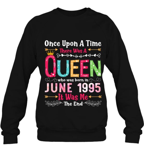 27 Years Old Birthday Girls 27Th Birthday Queen June 1995 Gift