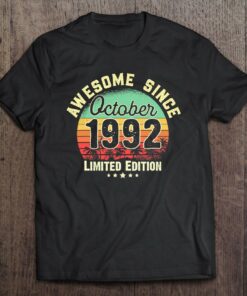 30 Years Old Awesome Since October 1992 30Th Birthday Gifts 1