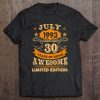 30 Years Old Gift July 1992 30Th Birthday