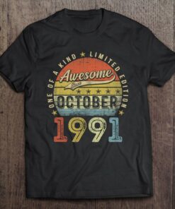 32Nd Birthday Gift Awesome Since October 1991 32 Years Old 1