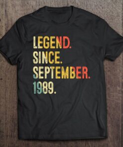 34 Years Old Gifts 34Th Birthday Legend Since September 1989 Retro 1