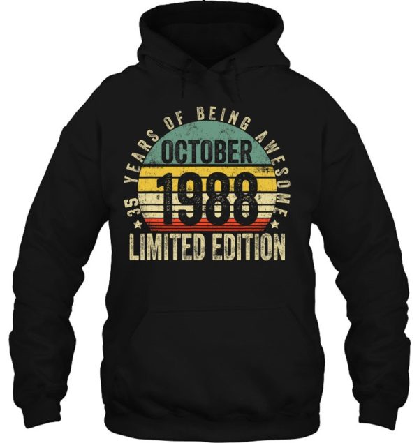 35 Years Old Gift October 1988 Limited Edition 35Th Birthday