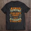 35Th Birthday Tee For Kings Born In August 1987 35 Years Old