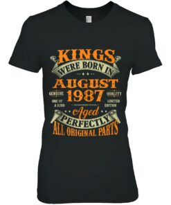 35Th Birthday Tee For Kings Born In August 1987 35 Years Old 1 35Th Birthday Tee For Kings Born In August 1987 35 Years Old 2