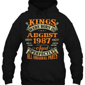 35Th Birthday Tee For Kings Born In August 1987 35 Years Old 3