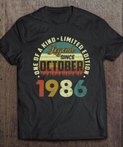 36 Years Old Gifts Legend Since October 1986 36Th Birthday 1