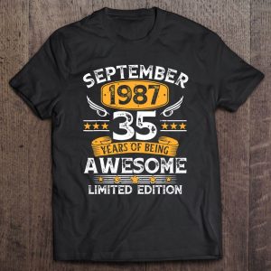 36 Years Old Gifts Vintage September 1987 36Th Birthday