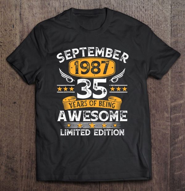 36 Years Old Gifts Vintage September 1987 36Th Birthday