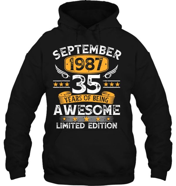 36 Years Old Gifts Vintage September 1987 36Th Birthday