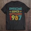 36Th Birthday Idea Awesome Since September 1987 36 Years Old
