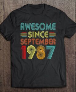 36Th Birthday Idea Awesome Since September 1987 36 Years Old 1