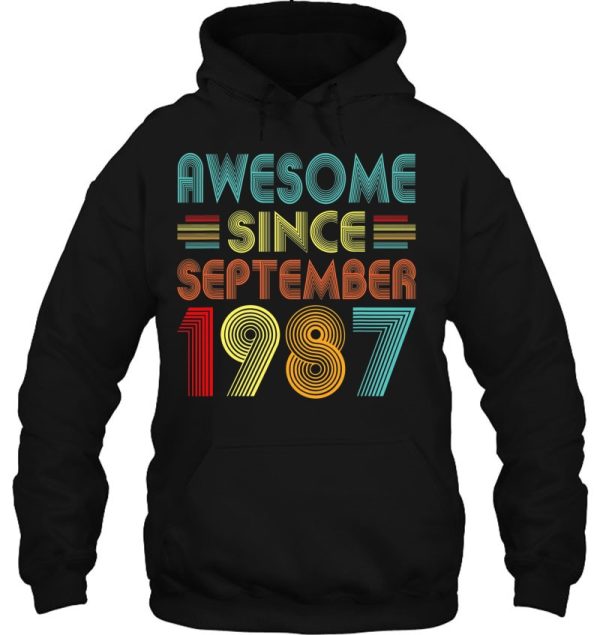 36Th Birthday Idea Awesome Since September 1987 36 Years Old