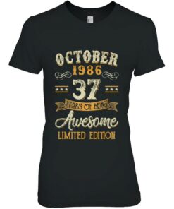 37 Years Old Gifts 37Th Birthday Vintage October 1986 Retro 2