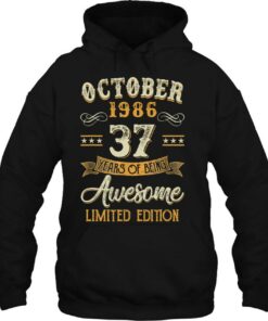 37 Years Old Gifts 37Th Birthday Vintage October 1986 Retro 3