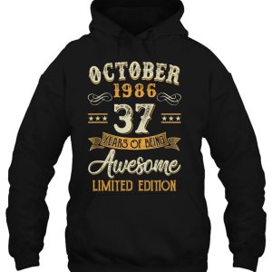 37 Years Old Gifts 37Th Birthday Vintage October 1986 Retro 3