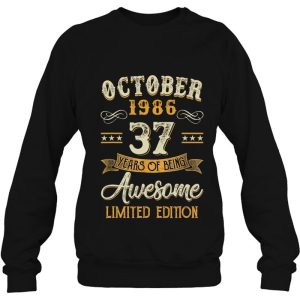 37 Years Old Gifts 37Th Birthday Vintage October 1986 Retro 4