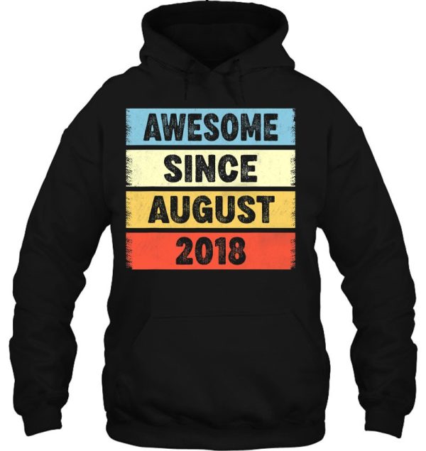 4 Years Old Awesome Since August 2018 4Th Birthday