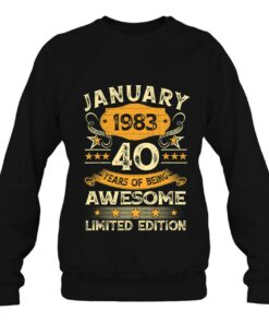 40 Years Old Awesome Since January 1983 40Th Birthday Gift 4