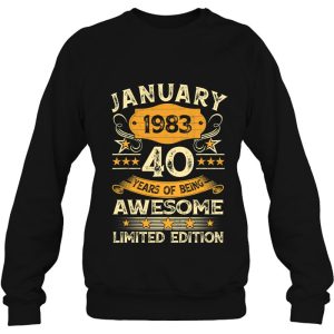 40 Years Old Awesome Since January 1983 40Th Birthday Gift 4