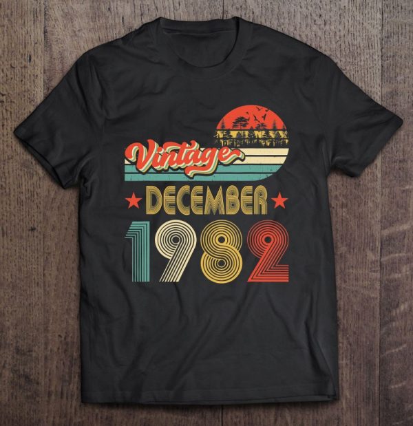 40Th Birthday 40 Years Old Gift Vintage December 1982 Retro