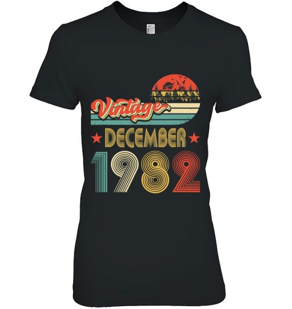 40Th Birthday 40 Years Old Gift Vintage December 1982 Retro