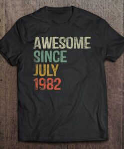 40Th Birthday Gifts Awesome Since July 1982 40 Years Old 1