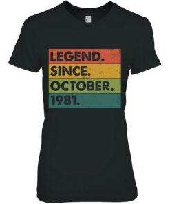 41 Years Old Gifts 41St Birthday Legend Since October 1981 Birthday 2
