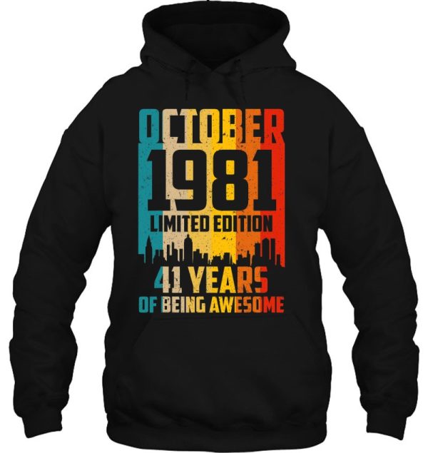 41 Years Old Gifts Vintage October 1981 41St Birthday