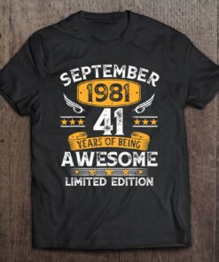 41 Years Old Gifts Vintage September 1981 41St Birthday 1